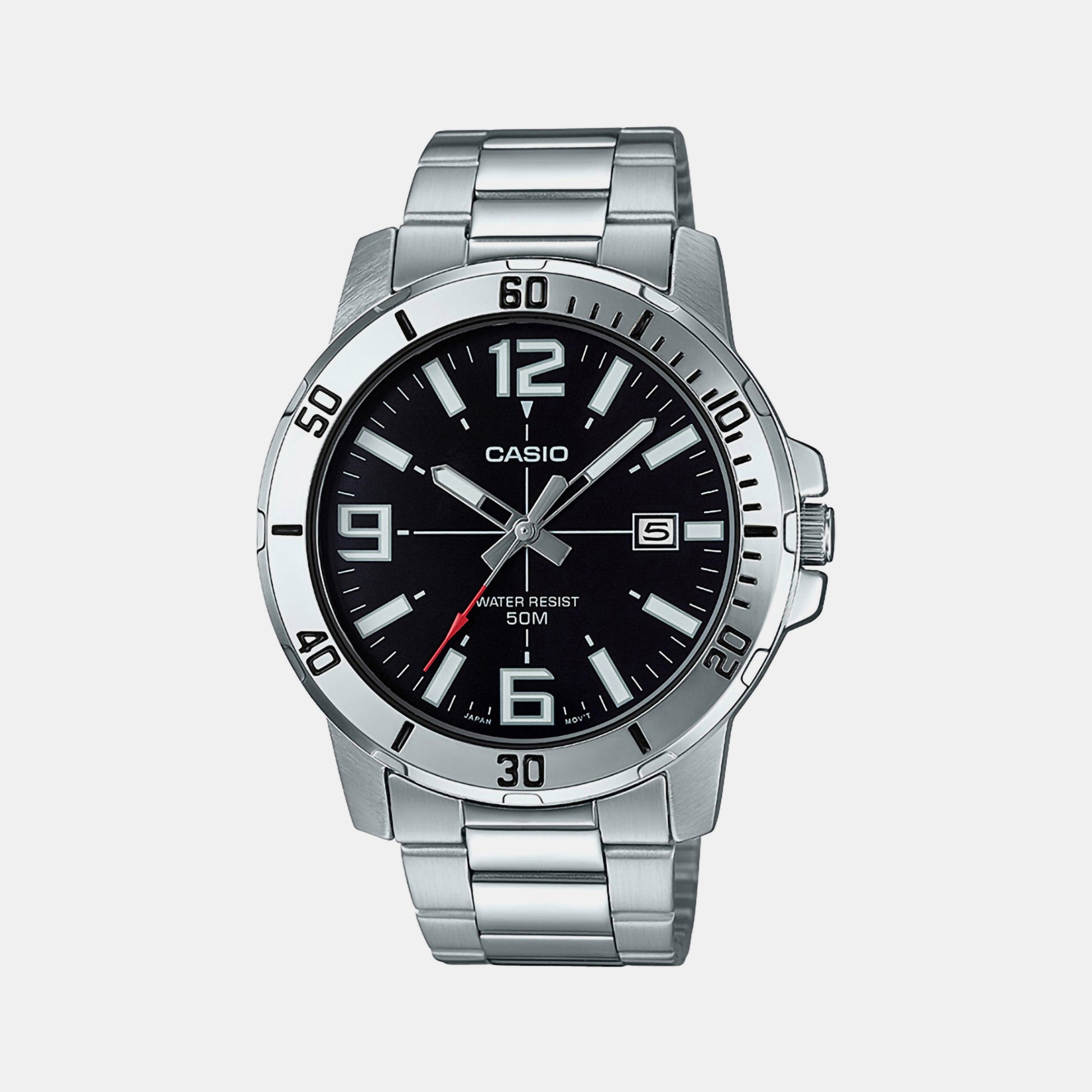 Enticer Men Quartz Black Dial Analog Stainless Steel Watch A1361