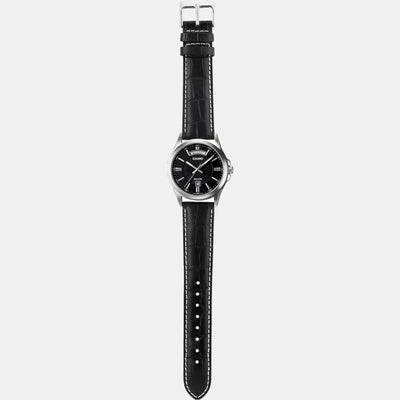 Enticer Men Quartz Black Dial Analog Leather Watch A844