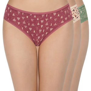 Print Low Rise Bikini Panties (Pack of 3)