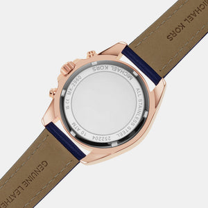 Bradshaw Women Quartz White Dial Chronograph Leather Watch MK2960
