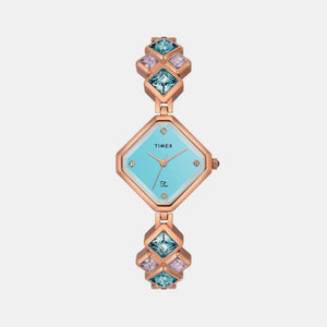 Fria Women Quartz Blue Dial Analog Brass Watch TWEL17202
