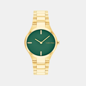 Admire Women Quartz Green Dial Analog Stainless Steel Watch 25200333