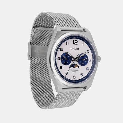 Enticer Men Quartz White Dial Chronograph Stainless Steel Watch A2180