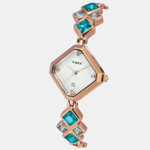 Fria Women Quartz Mother Of Pearl Dial Analog Brass Watch TWEL17200