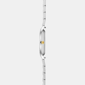 Acacie Women Quartz Silver Dial Analog Stainless Steel Watch V276LEFISF