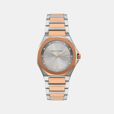 Andrea Women Quartz Silver Dial Analog Stainless Steel Watch AX4607
