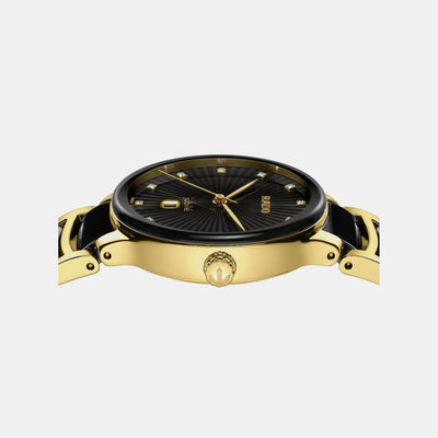Centrix Women Quartz Black Dial Analog Ceramic Watch R30025742