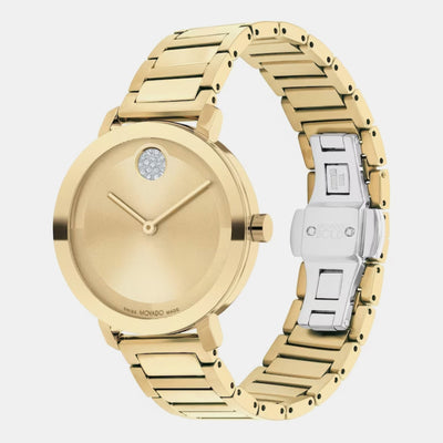 Bold Women Quartz Gold Dial Analog Stainless Steel Watch 3601106