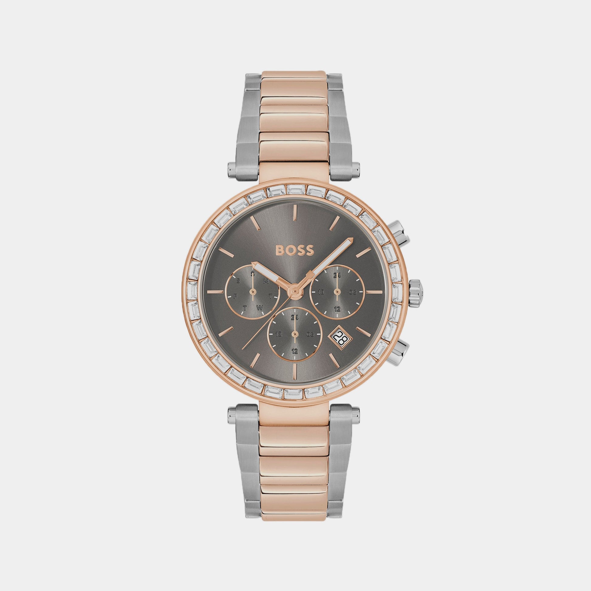Andra Women Quartz Grey Dial Chronograph Stainless Steel Watch 1502690