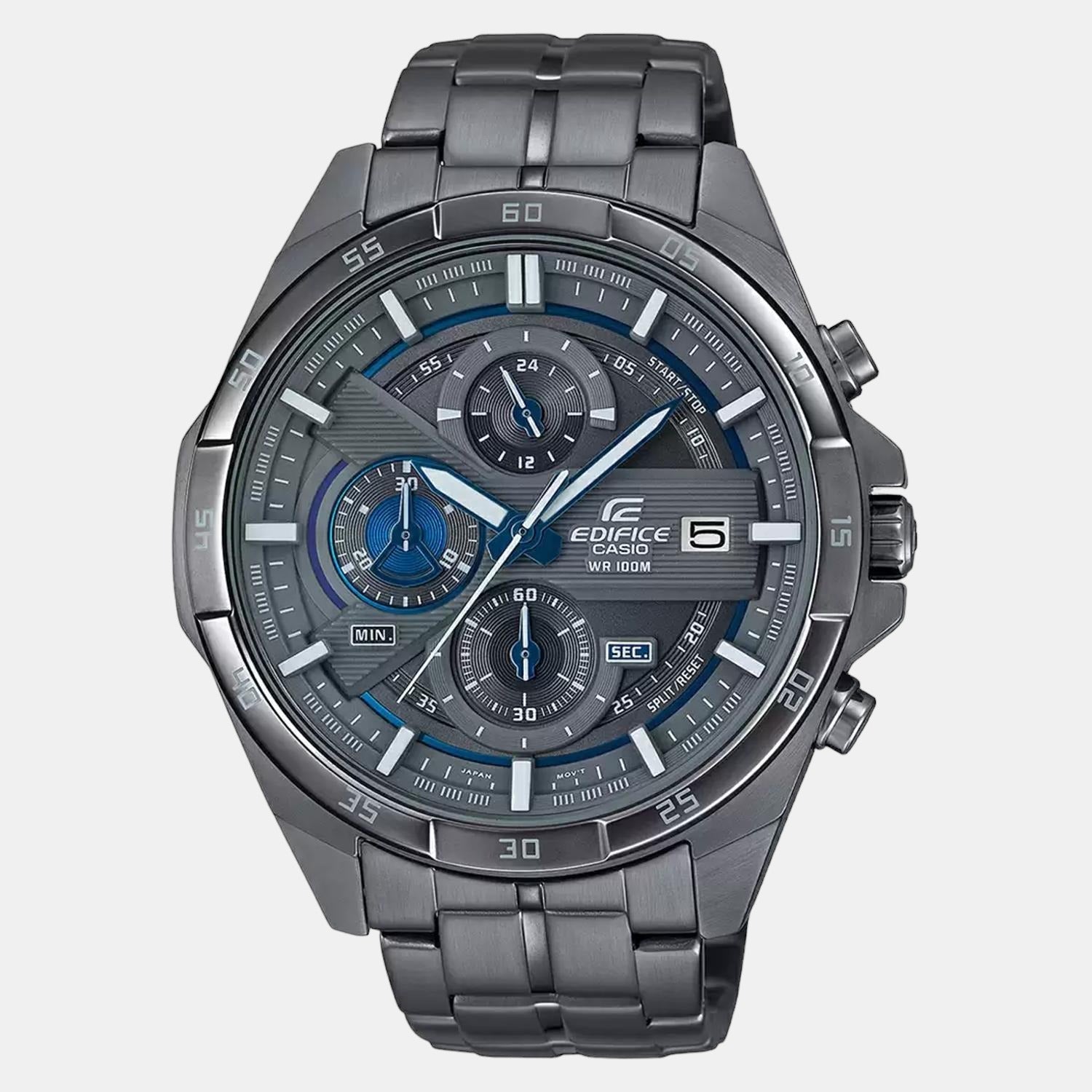 Edifice Men Quartz Grey Dial Chronograph Stainless Steel Watch EX494