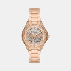 Hampton Women Automatic Rose Gold Dial Analog Stainless Steel Watch AX5262