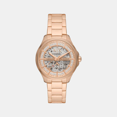 Hampton Women Automatic Rose Gold Dial Analog Stainless Steel Watch AX5262