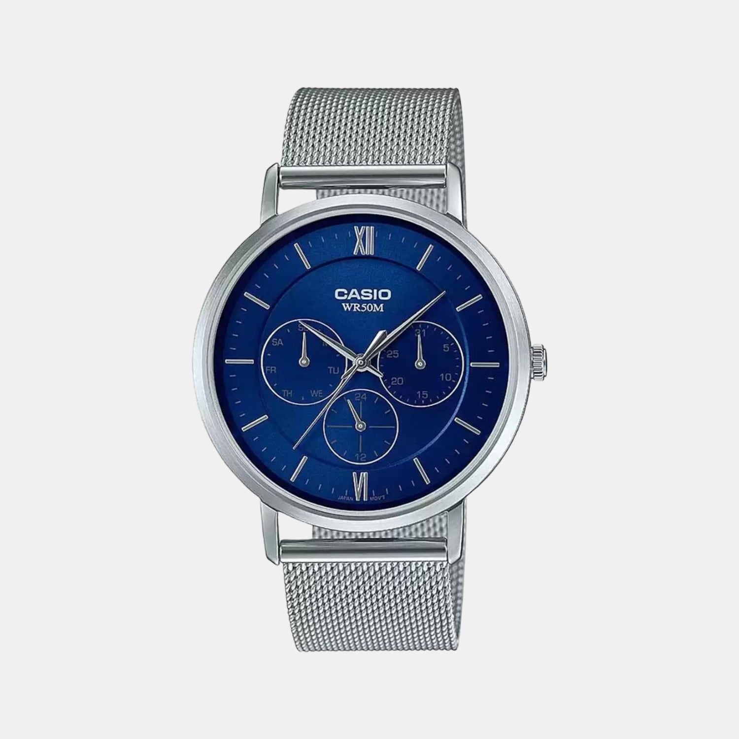 Enticer Men Quartz Blue Dial Chronograph Stainless Steel Watch A1921