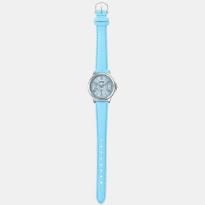Enticer Women Quartz Blue Dial Chronograph Leather Watch A1701