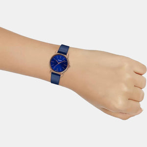 Enticer Women Quartz Blue Dial Analog Leather Watch A1796