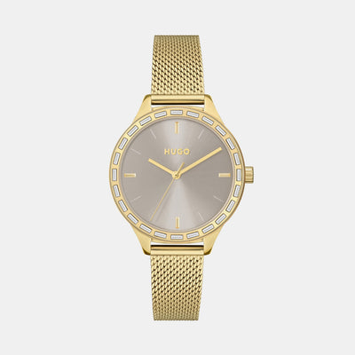 Flash Women Quartz Grey Dial Analog Mesh Watch 1540116