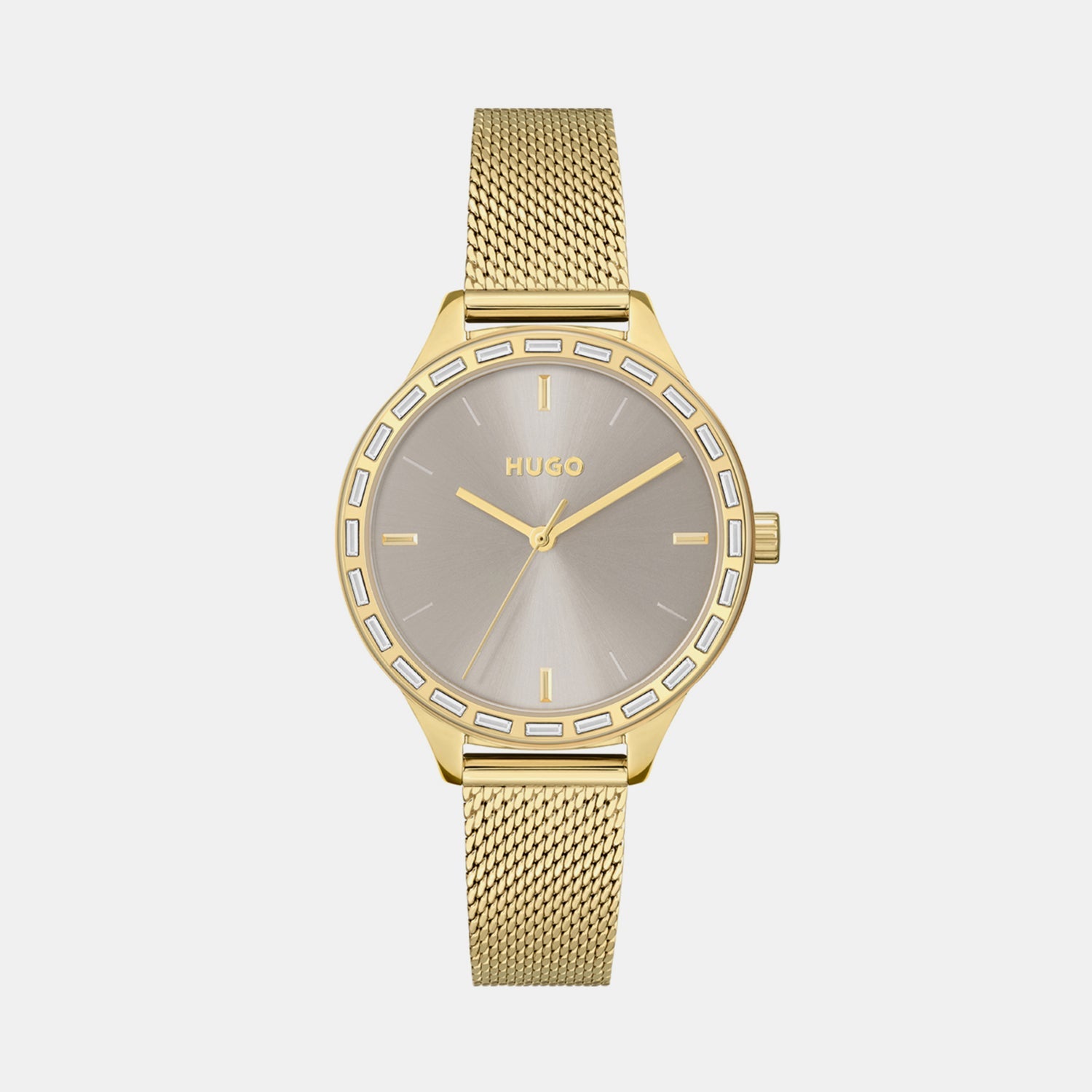 Flash Women Quartz Grey Dial Analog Mesh Watch 1540116