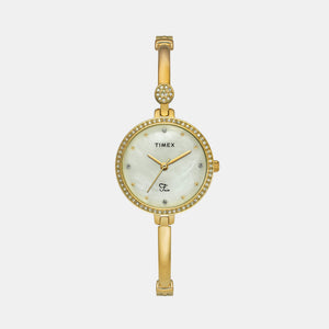 Fria Women Quartz Mother Of Pearl Dial Analog Brass Watch TWEL18401