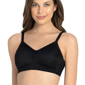 Smooth Minimizer Non-padded & Non-wired Bra - Black