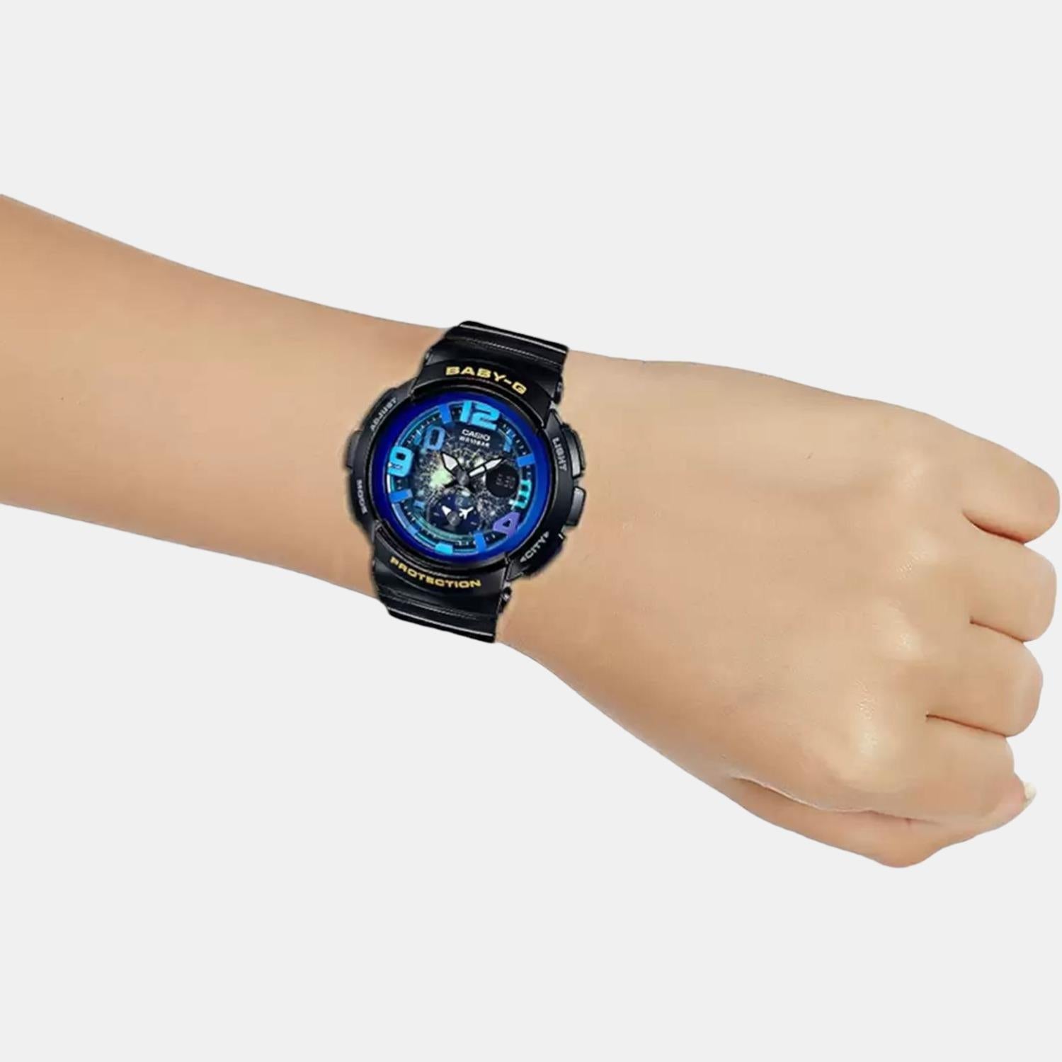 Baby-G Women Quartz Blue Dial Analog-Digital Resin Watch BX057