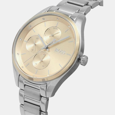 Grand Course Women Quartz Rose Gold Dial Chronograph Stainless Steel Watch 1502604