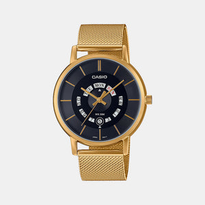 Enticer Men Quartz Black Dial Analog Stainless Steel Watch A2137