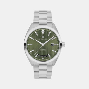 Heritage Men Quartz Green Dial Analog Stainless Steel Watch 3650178