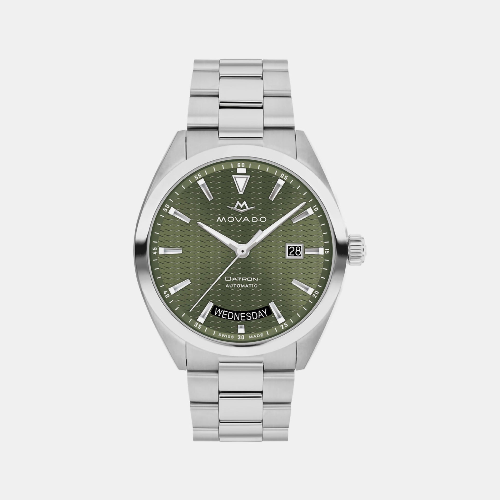 Heritage Men Quartz Green Dial Analog Stainless Steel Watch 3650178