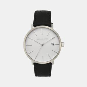 Blake Men Quartz Silver Dial Analog Leather Watch MK8674