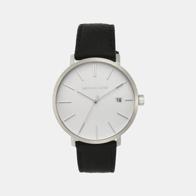 Blake Men Quartz Silver Dial Analog Leather Watch MK8674