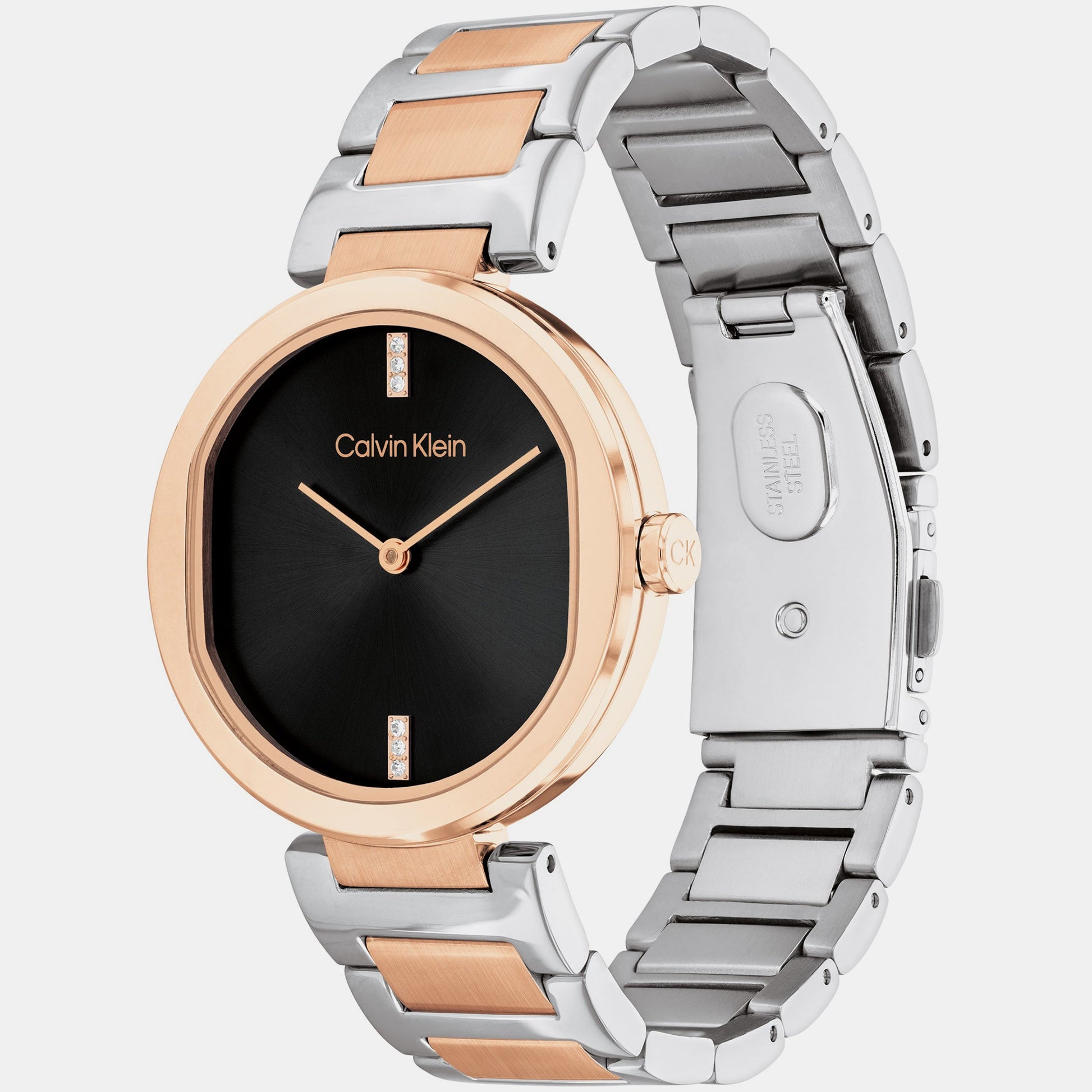 Ck Sensation Women Quartz Black Dial Analog Stainless Steel Watch 25200432