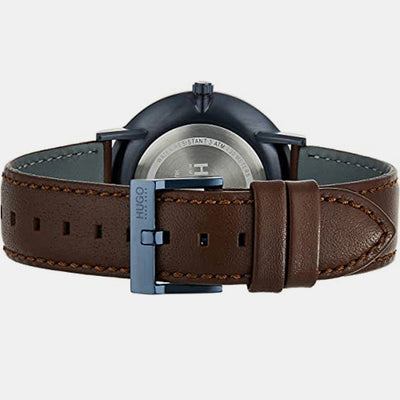 Guide Men Quartz White Dial Analog Leather Watch 1530008