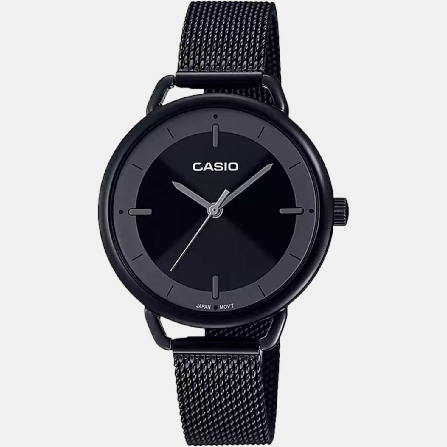 Enticer Women Quartz Black Dial Analog Stainless Steel Watch A1798