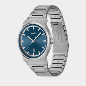 Candor Men Quartz Blue Dial Analog Stainless Steel Watch 1514076