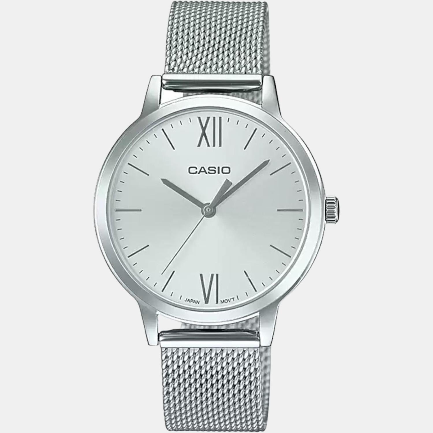 Enticer Women Quartz Silver Dial Analog Stainless Steel Watch A1692