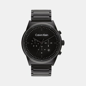 Ck Impressive Men Quartz Black Dial Chronograph Stainless Steel Watch 25200295