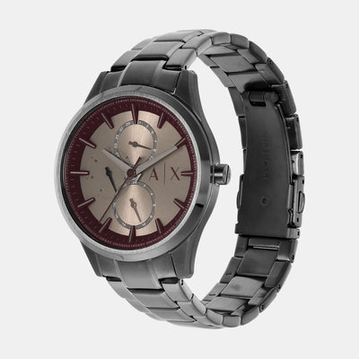 Dante Men Quartz Grey Dial Chronograph Stainless Steel Watch AX1877