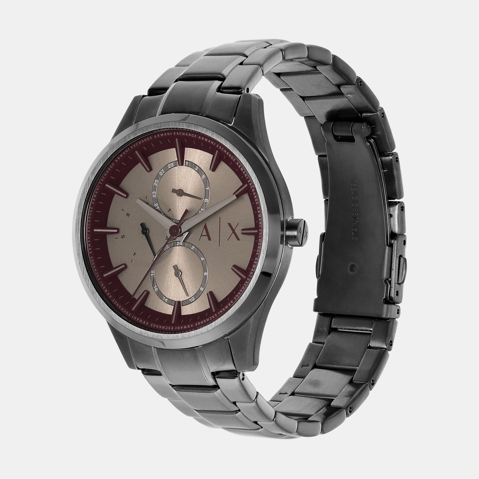 Dante Men Quartz Grey Dial Chronograph Stainless Steel Watch AX1877