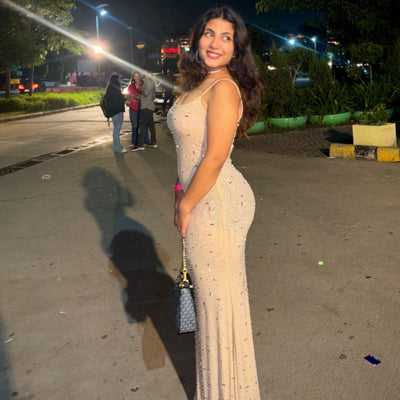 Corfu Embellished Evening Maxi Dress
