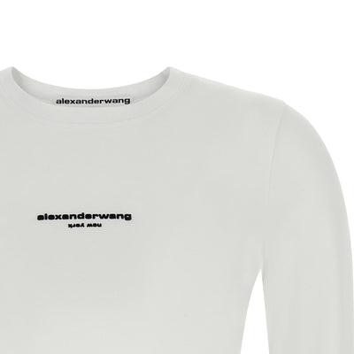 Alexander Wang Ls Tee W/logo Print T-shirt