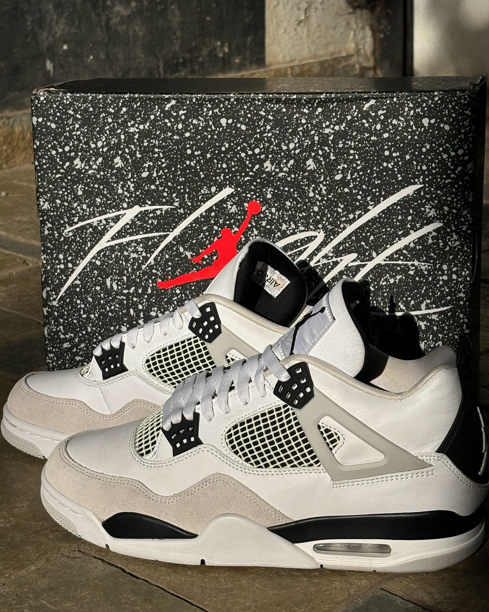 Nike Air Jordan 4 Retro White/Black-Neutral Grey