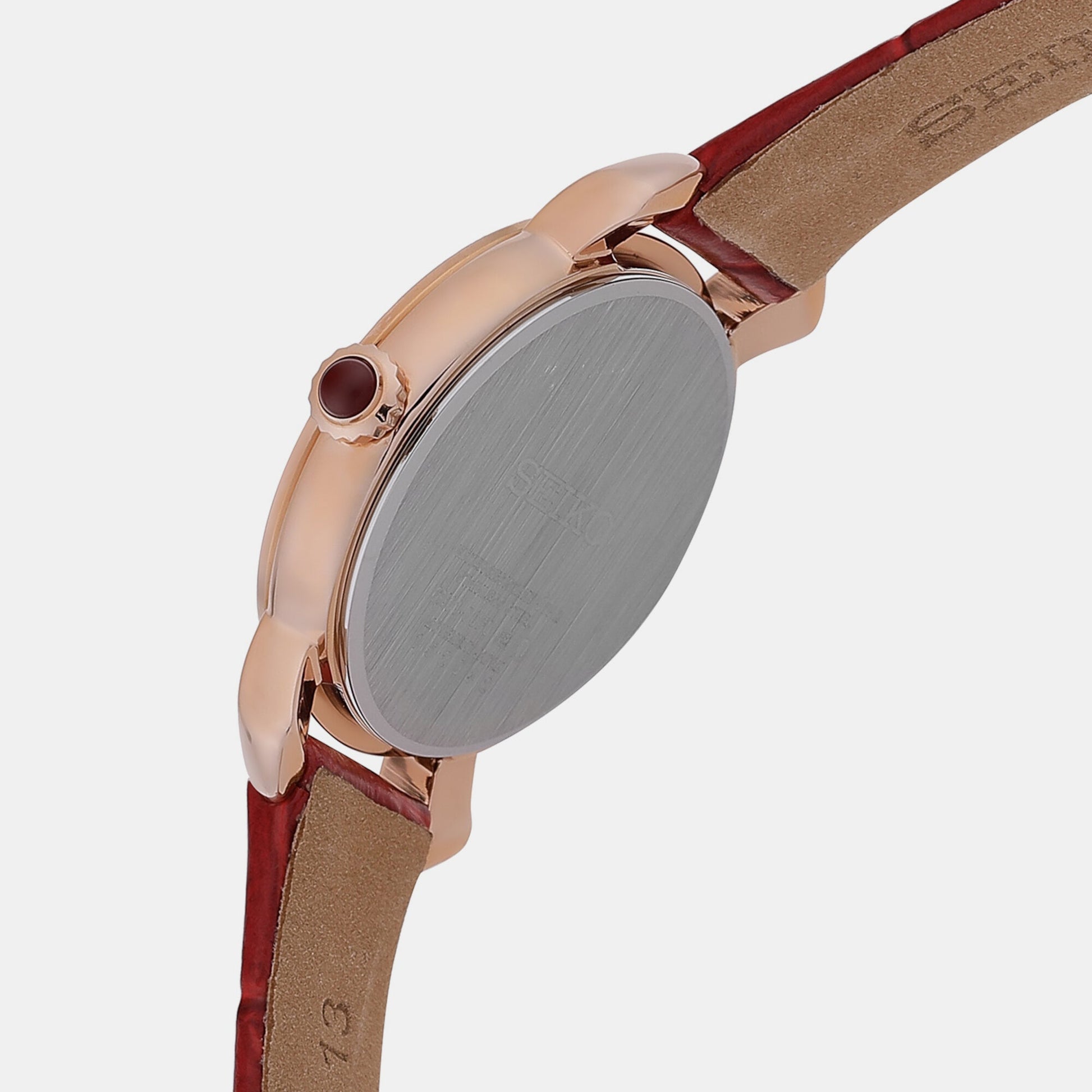Dress Women Quartz White Dial Analog Leather Watch SUR496P1