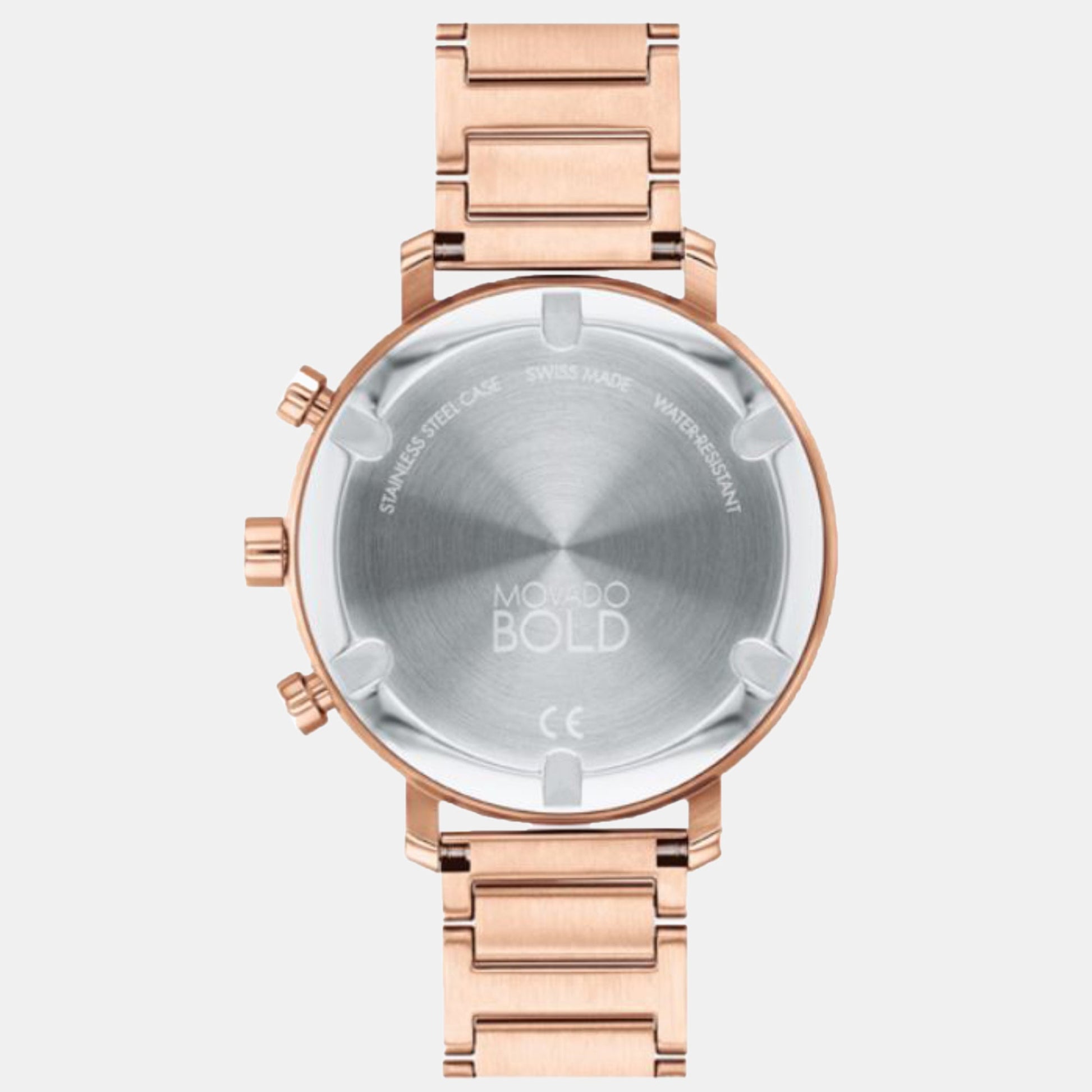 Bold Women Quartz Rose Gold Dial Chronograph Stainless Steel Watch 3600886