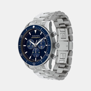 Heritage Men Quartz Blue Dial Chronograph Stainless Steel Watch 3650124