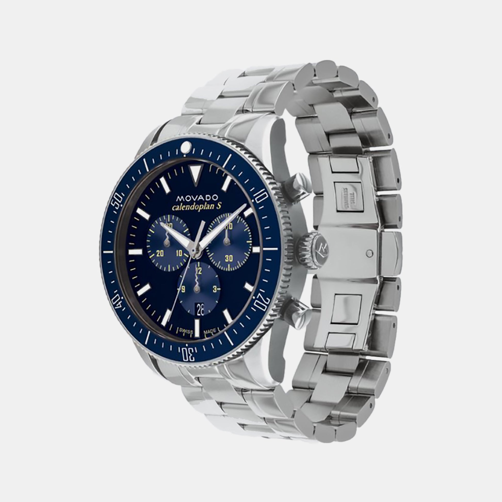 Heritage Men Quartz Blue Dial Chronograph Stainless Steel Watch 3650124