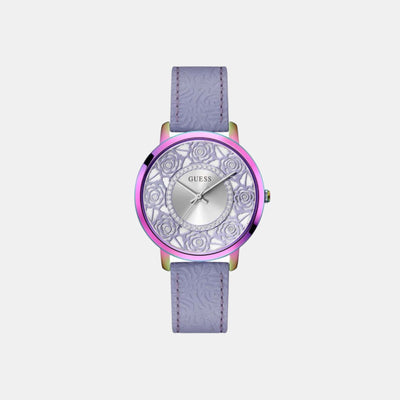 Guess Trend Women Quartz Blue Dial Analog Leather Watch GW0529L4