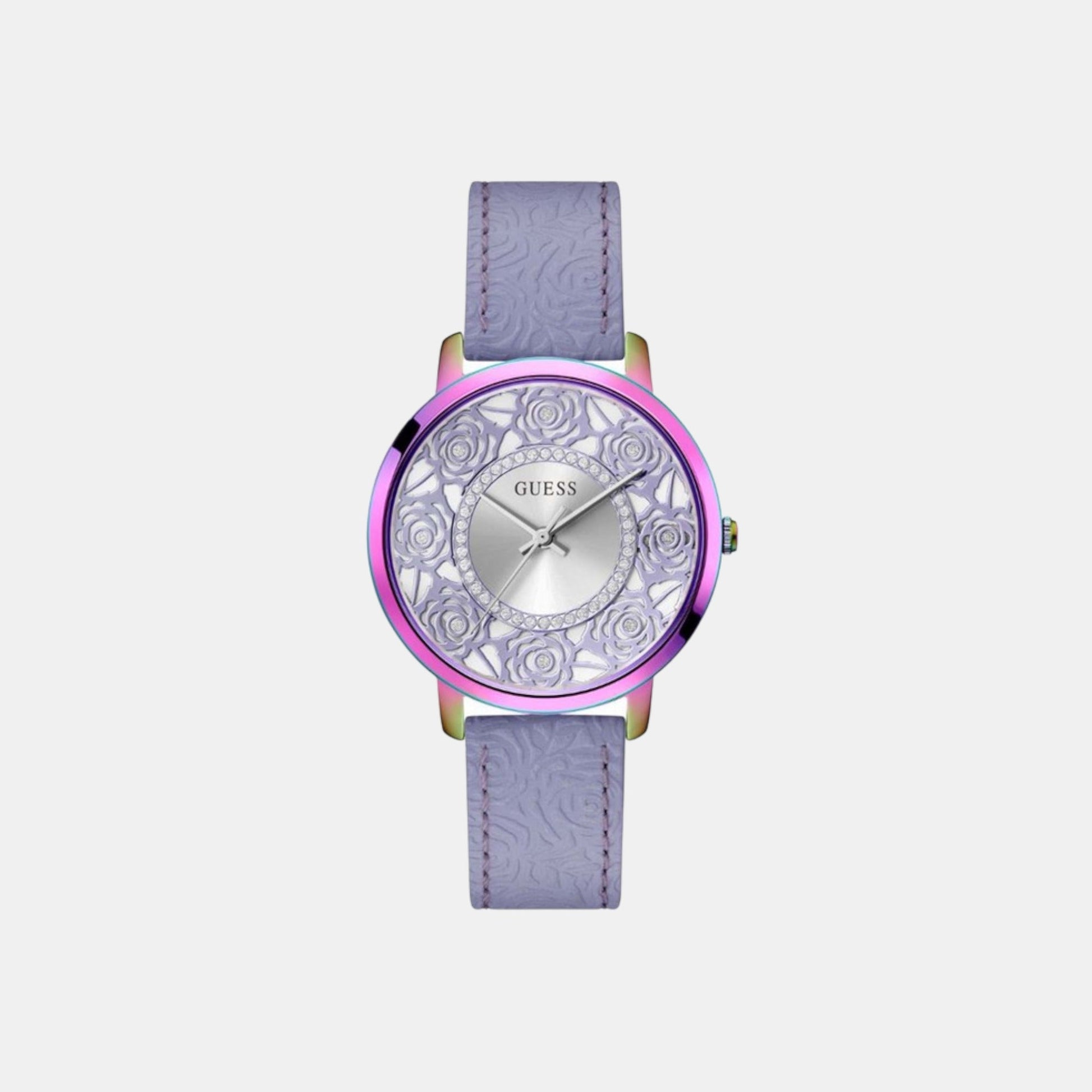 Guess Trend Women Quartz Blue Dial Analog Leather Watch GW0529L4
