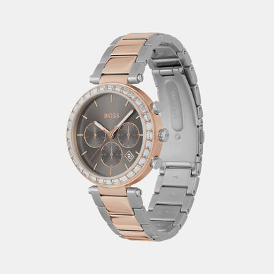 Andra Women Quartz Grey Dial Chronograph Stainless Steel Watch 1502690