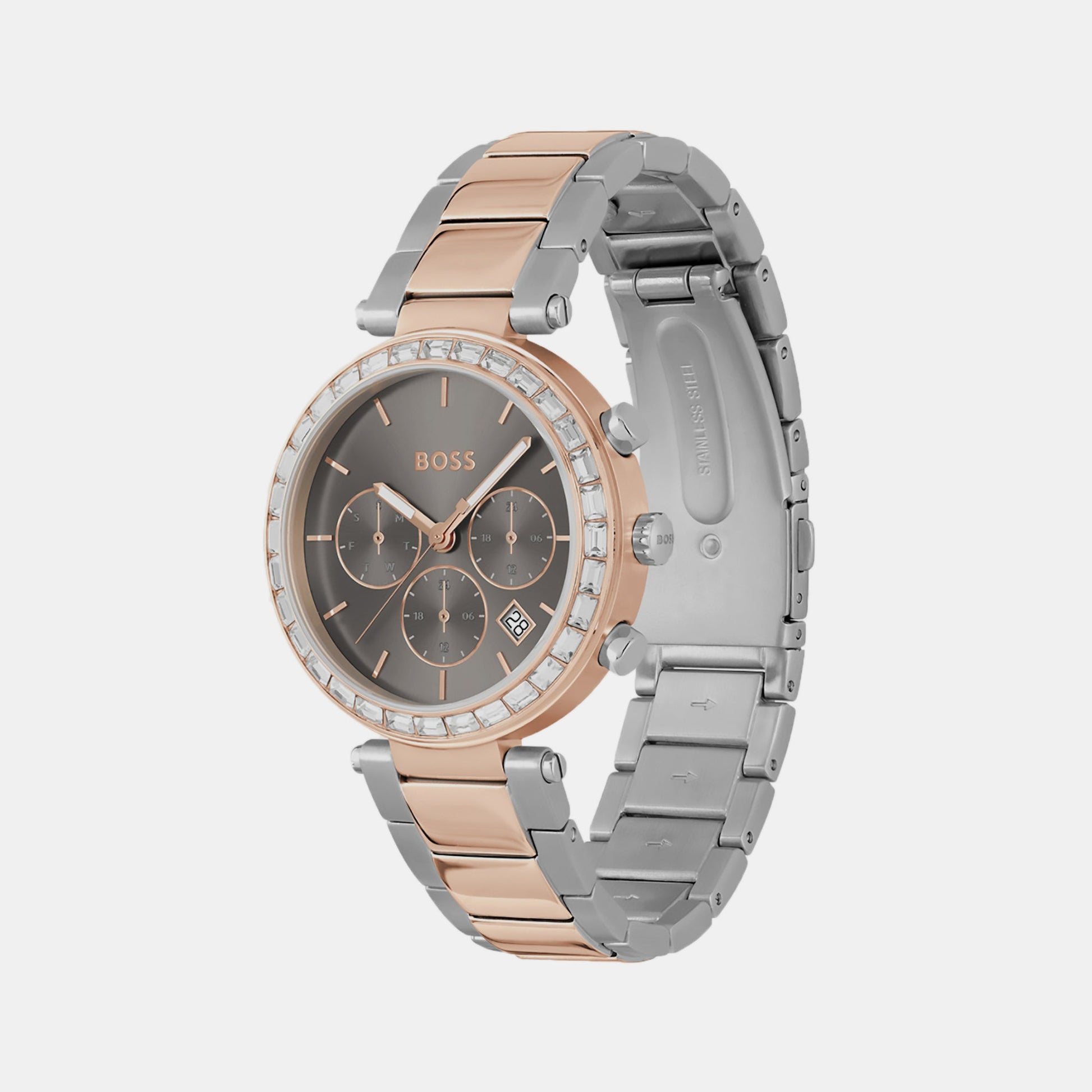 Andra Women Quartz Grey Dial Chronograph Stainless Steel Watch 1502690