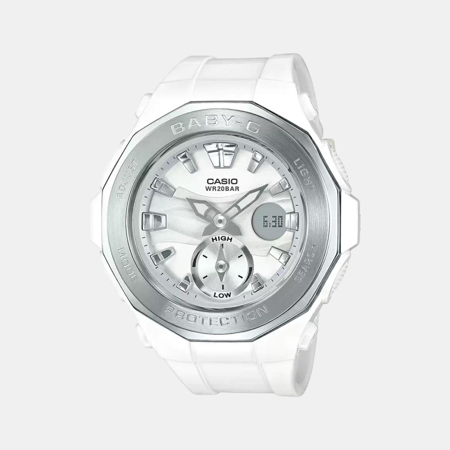 Baby-G Women Quartz White Dial Analog Resin Watch BX059